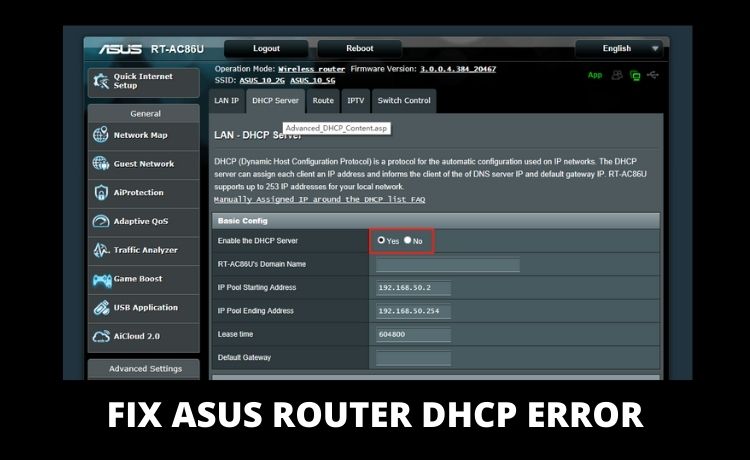 Fix Asus Router DHCP Error