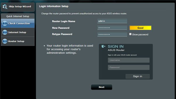 Asus Router Default Username and Password