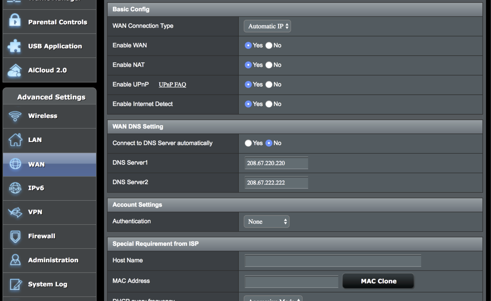 How to Configure the Asus Router DNS Settings