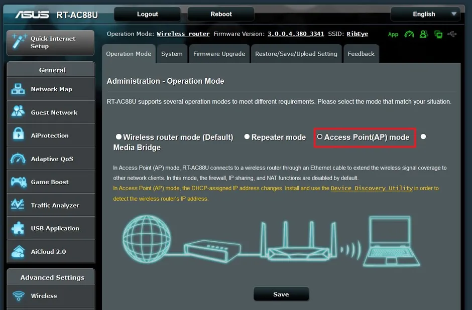 How to Setup Asus Router as Access Point