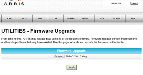 Arris Router Firmware Update