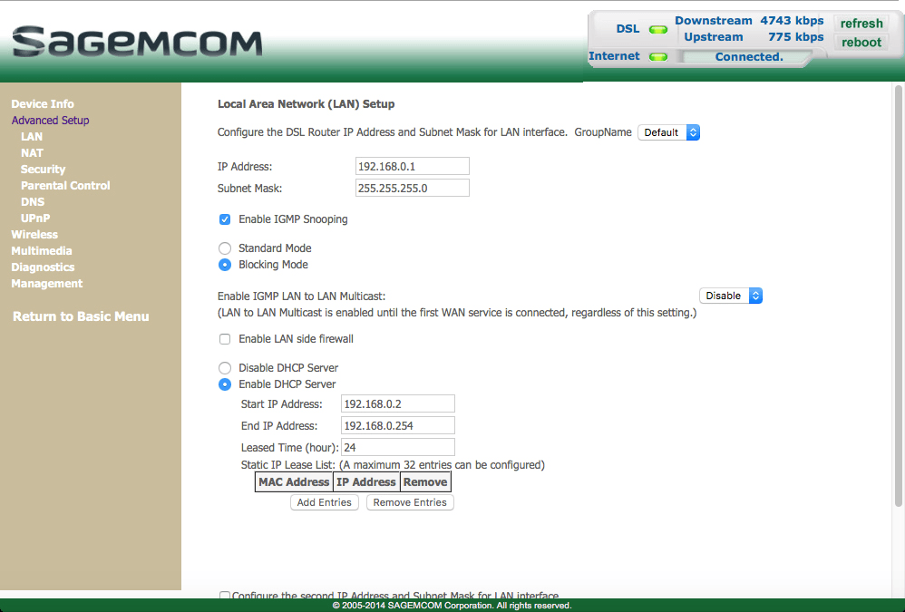 Sagemcom Router Block Device