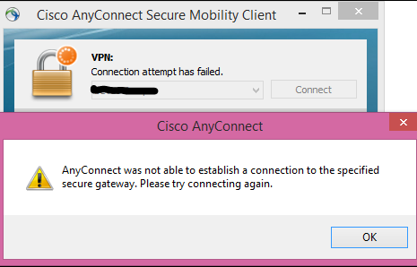 Anyconnect Was Not Able To Establish A Connection