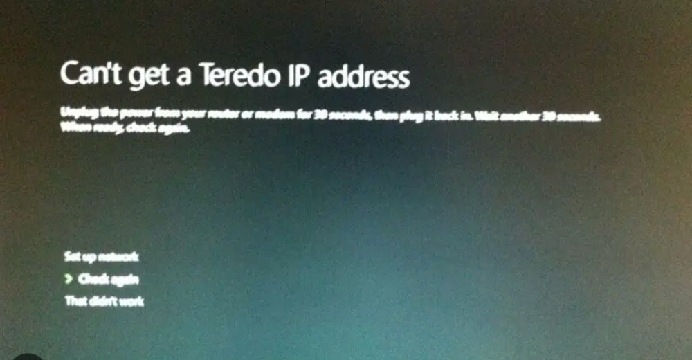 Can’t Find Teredo IP address on Xbox Console
